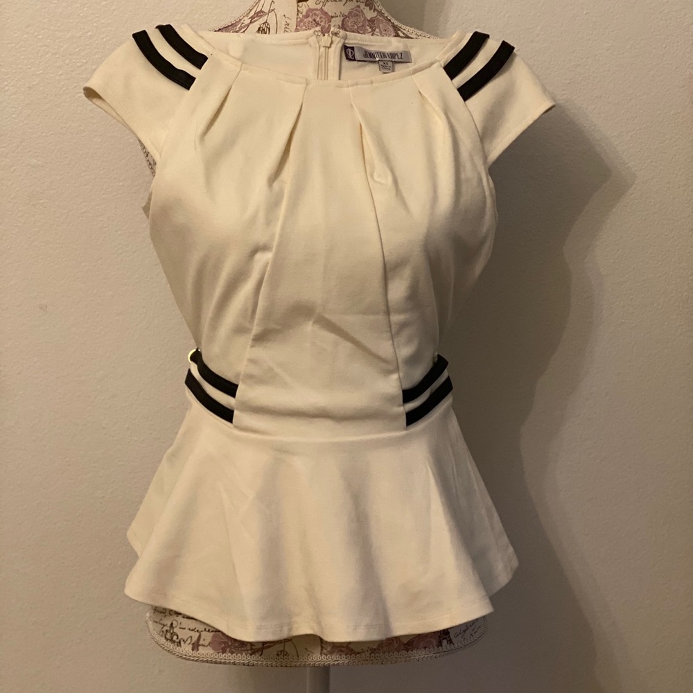 Jennifer Lopez off white peplum